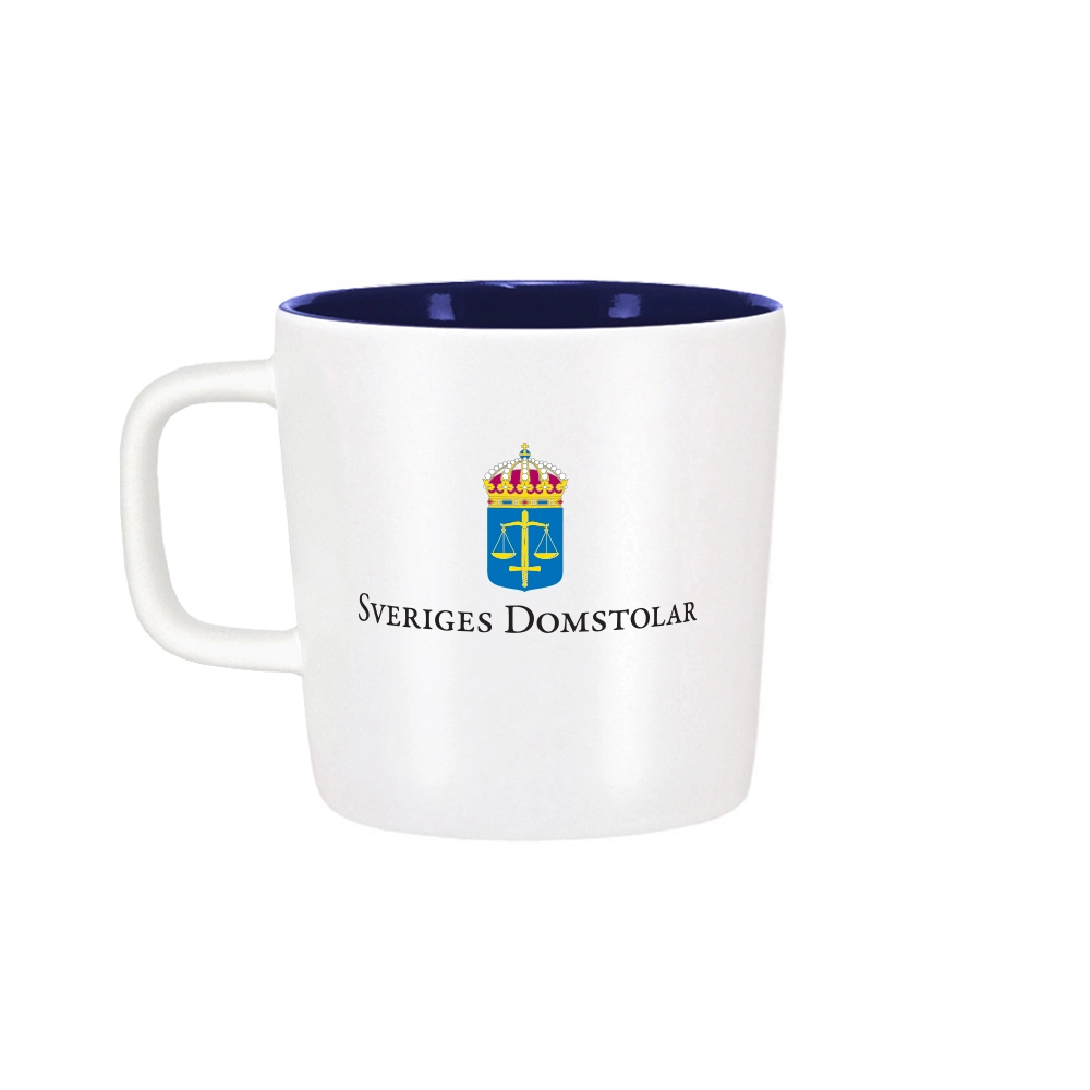 Mugg Emma 25cl vit/marinblå